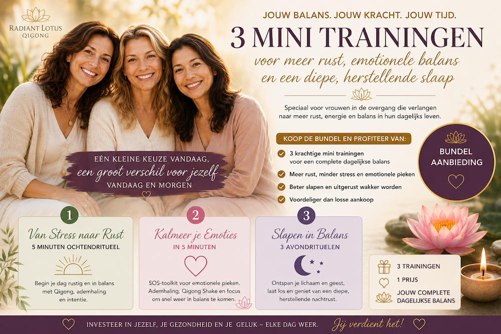 Bundel mini trainingen Joy Chi Chiqong emotioneel in balans in 1 dag